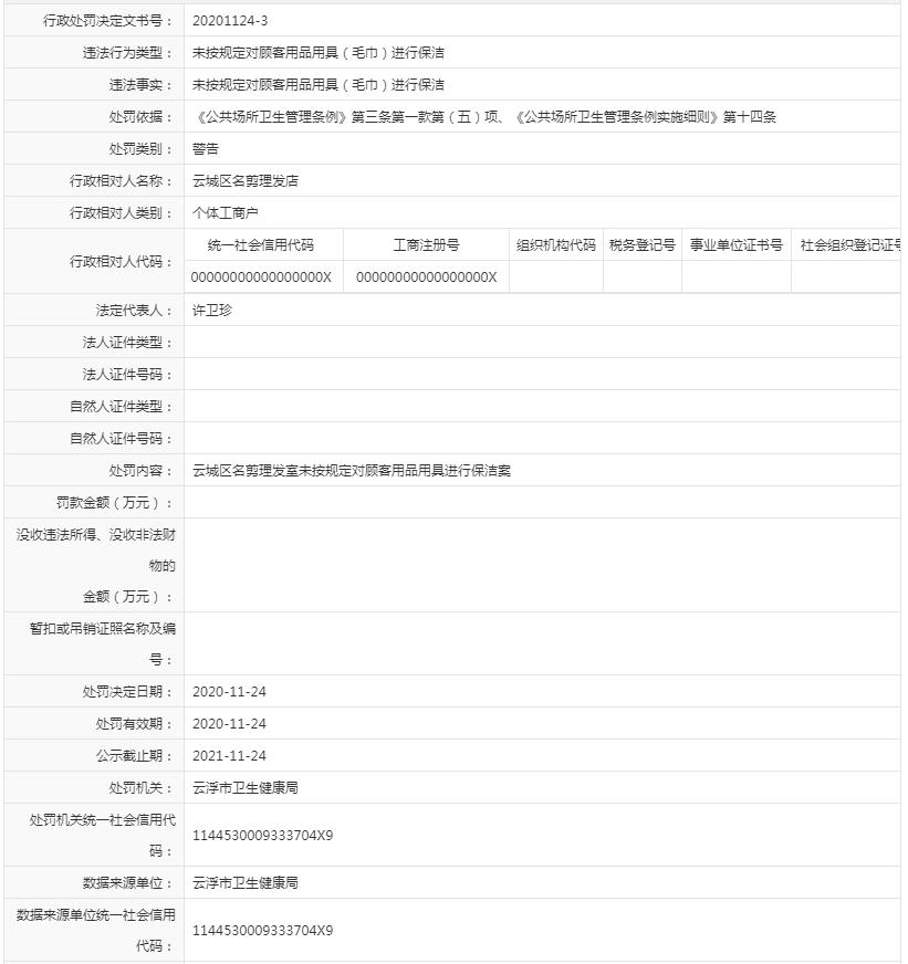未按規(guī)定對(duì)顧客用品用具（毛巾）進(jìn)行保潔（許衛(wèi)珍）.jpg