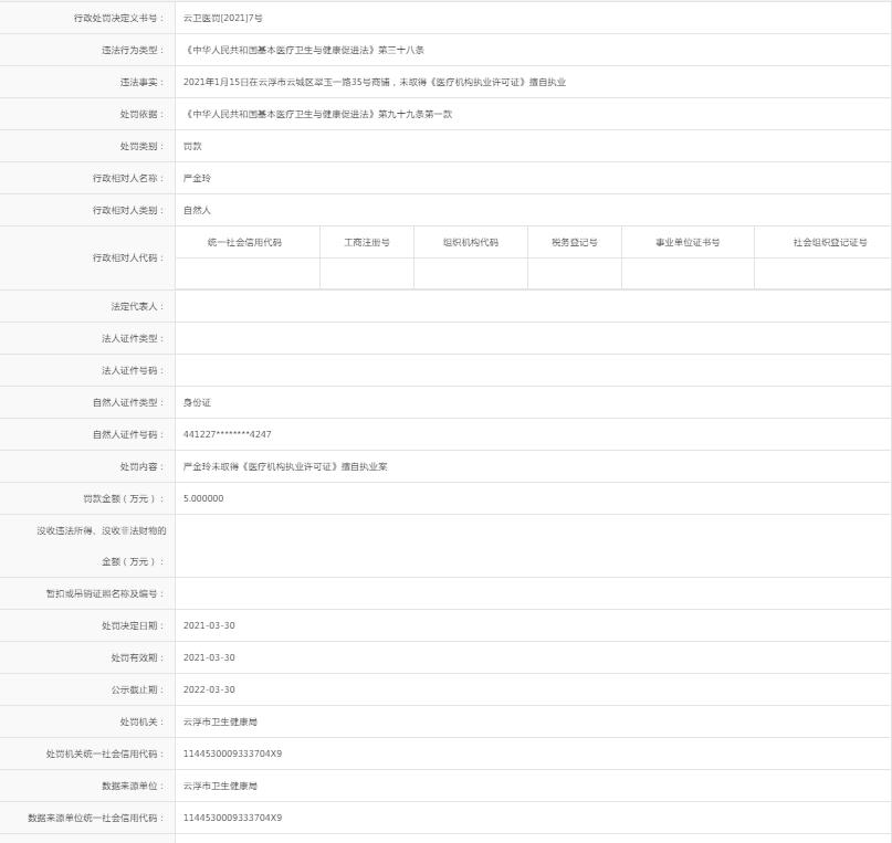 嚴(yán)金玲：未取得《醫(yī)療機構(gòu)執(zhí)業(yè)許可證》擅自執(zhí)業(yè).jpg